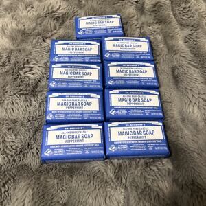 Dr. Bronner's Organic All-One Pure-Castile Bar Soap, Peppermint - 5oz 9 Pack